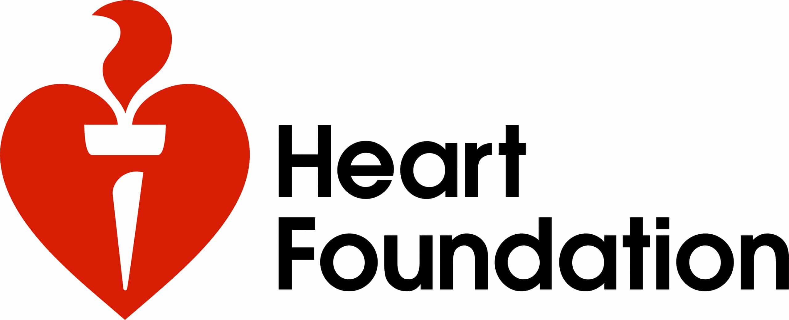 The heart foundation logo.